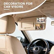 1-4pcs Magnetic Acrylic Car Sun Visor Photo Clip Frame, Multifunctional Car Sun Visor Photo Holder - Square - View 5