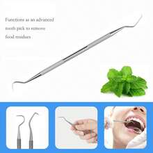 6pcs/9pcs Oral Care Set, Teeth Cleaning Tools Include Stainless Steel Toothpicks, Dental Floss Picks, Tartar Scraper And Storage Bag, Travel Essential - Silver - View 8