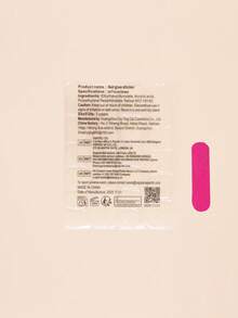 一套杏仁形3D梦幻玫瑰爱心动物波纹INS风可拆卸美甲贴纸，适合女性日常、工作和约会，附赠1个指甲锉和1瓶凝胶指甲油。 - 彩色 - 查看 6