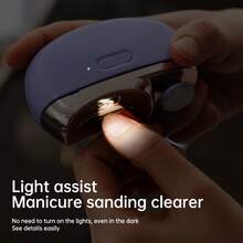 Máy cắt và đánh bóng móng tay điện 2 trong 1 với đèn LED, chức năng chống kẹp, đánh bóng và làm mịn móng, sạc USB, dụng cụ chăm sóc móng đa năng dùng tại nhà và salon, phù hợp cho mọi lứa tuổi, món quà lý tưởng. - nhiều màu - Xem 5