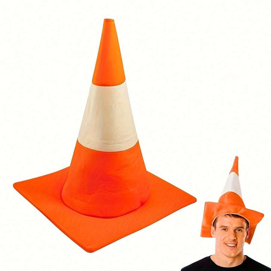 Party Barricade Top Hat - Disguise Traffic Signal Hat - Imitation Traffic Barrier Hat - Multicolor - View 1