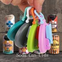 4-Color Reusable Soft Drink Can Lids With Straws, Suitable For Beverages, Juices And Soft Drinks - Multicolor - View 7