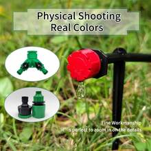 园艺滴灌自动浇水系统套装，包含 123/81/44 个滴头和喷灌套装，带可调节滴头，包含 393.7 英寸/787.4 英寸/1181.1 英寸黑色软管，节水型花园浇水系统，温室扩建 - 灌溉套裝 - 查看 7