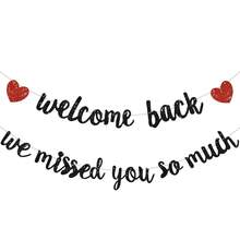 Welcome Back, We Missed You! Glitter Welcome Back Banner, Back To School Decor, Classroom Decoration, Teacher Student First Day Of School Party Supplies - Style 1 - View 6