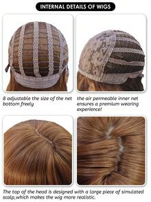 alicegarden Tóc giả tổng hợp dài 22 inch với kiểu tóc xoăn tự nhiên và màu lông mày nâu mocha tuyệt đẹp. Được thiết kế có mái, tóc giả này được làm từ sợi chịu nhiệt để đảm bảo độ bền. Bộ tóc giả này hoàn hảo để sử dụng hàng ngày, mang lại vẻ ngoài tự nhiên và chân thực, giống như tóc thật. - Màu nâu  Mocha - Xem 10