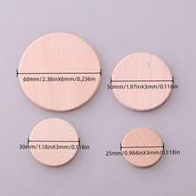 Các lát gỗ sồi tròn, phụ kiện trang sức tự làm, vật liệu thủ công bằng gỗ. - Nhiều màu - Xem 7