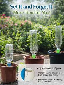 10-Pack Indoor Plant Self-Watering Drip Kit With Adjustable Valves – Automatic Watering Device For Vacation/Business Trip, Lazy Gardener Essential, Random Color, Perfect For Back-To-School & Easter Gifts - Multicolor - View 7