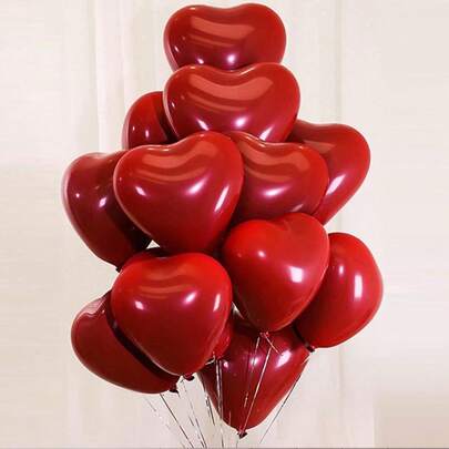20 piezas de globos con forma de corazón rojo de 10 pulgadas, ideales para expresar amor XOXO. Estos globos de látex son perfectos para regalos del Día de San Valentín y se pueden reutilizar para bodas, cumpleaños y otras ocasiones. Excelentes para eventos de celebración en interiores.
