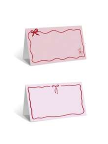 40pcs Pink Butterfly Shaped Foldable Place Cards, Suitable For Birthday Party, Wedding Reception, Dining Table Decor - Multicolor - View 8