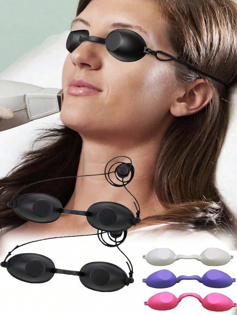 UV Protection Eye Mask, Beauty Eye Care Shield, UV Protective Glasses, Suitable For IPL LED UV Lamps, Transparent Design With No Obstruction - Multicolor - View 1
