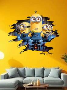 Minions Hình dán tường tự dính chống thấm nước hình hoạt hình, thích hợp cho tiệc sinh nhật, tiệc lễ hội, họp mặt gia đình và trang trí Giáng sinh trong nhà. - Nhiều màu - Xem 7
