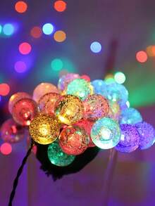 1入 太陽能水晶球燈串 -20/50/100LED, 8種照明模式, IP65防水花園燈, 適用於庭院、花園、門廊、陽台、派對、聚會、露營、涼亭、小型酒吧、商業、樹木、婚禮、復活節、節日裝飾 - 泡泡球 - 查看 12