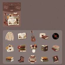 30pcs/Pack Vintage Embossed Knit Texture Warm Stickers, Suitable For Scrapbooking, Planner, Album, Notebook, Desktop Decor, DIY Crafts - A - View 14