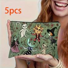 'S Whimsical Animal Pattern Multifunctional Travel Makeup Bag, Emergency Snack Pouch, Durable Zip Storage Bag, Machine Washable Minimalist Design, Suitable For Toiletries, Ideal For Travel, Vacation, Business, Fitness, And Camping - 1 cái - Xem 2