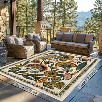 母亲节限量版：1 件装天然植物图案加厚地毯，厚实地毯，毛绒地毯，秋冬地毯，装饰地毯，卧室装饰，小地毯，地毯，家居装饰，客厅地毯，小客厅地毯，卧室地毯，客厅家居装饰，户外地毯，可水洗地毯