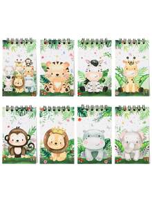 8 cuốn sổ tay lò xo chủ đề động vật rừng, sổ tay mini lò xo, sổ tay cầm tay hình động vật hoạt hình dễ thương, trang trí tiệc chủ đề rừng, trang trí sinh nhật, trang trí đám cưới, quà tặng tiệc mừng em bé, đồ dùng cho tiệc tiết lộ giới tính, quà sinh nhật, đồ nhét vào túi quà và trang trí tiệc, thích hợp sử dụng hàng ngày tại nhà, văn phòng phẩm, danh sách mua sắm, ghi chép hàng ngày. - động vật rừng - Xem 2
