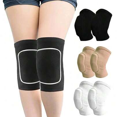 1 đôi miếng bảo vệ đầu gối bóng chuyền, mềm mại và thoáng khí, dùng được cho cả nam và nữ, phù hợp với bóng chuyền, bóng đá, khiêu vũ, yoga, tennis, chạy bộ, đạp xe, thể dục, leo núi và các môn thể thao khác.