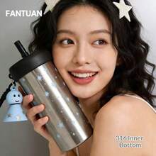 2026新款不锈钢真空保温杯，Bociya杯，星空保温杯，时尚礼品吸管杯，女士款 - 彩色 - 查看 10