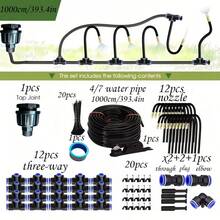 Universal Brass Atomizing Nozzle Set, Garden Atomizing Irrigation Cooling Quick Plug Humidifier, Adjustable Nozzle, Suitable For Lawns, Lawn Automatic Drip Irrigation Systems, Potted Greenhouses - Automatic Irrigation Kit - View 10