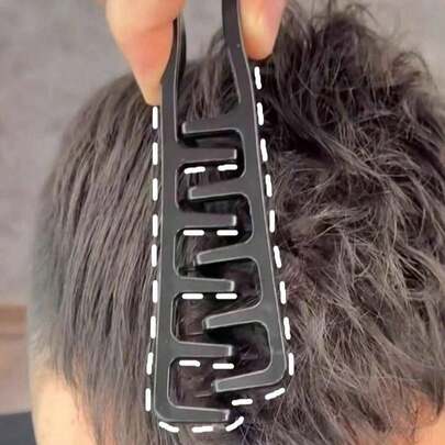 2 Stück Herren Stylingkämme aus Kunststoff, geeignet für tägliche Fahrten, Geschäftsreisen, Reisen und Büronutzung. Sie sind tragbar, kompakt und einfach zu verstauen. Sie helfen beim Stylen und Volumen geben, Flyaways zu bändigen