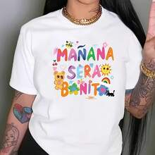 Camiseta feminina esportiva casual, ideal para a Páscoa e outras ocasiões especiais. - Branco - Ver 1