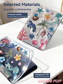 椰子、椰子树、芙蓉花图案保护套，适用于 iPad Air 8 (M4) 2026 (11 英寸)、Air 8 (M4) 2026 (13 英寸)、2025 款第 11 代 (A16) 11 英寸、Apple Air 11 (2025)、2022 款第 10 代 10.9 英寸，带 Apple Pencil 插槽、三折支架、自动唤醒/睡眠功能，是返校、情人节、节日送礼佳品。 - 彩色 - 查看 9