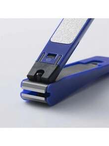 KAI Large Stainless Steel Nail Clipper With Built-In Nail File And Clipping Catcher, Precision Sharp Edge Fingernail And Toenail Cutter, Professional Nail Trimmer Grooming Tool For Men Women Home Salon Use - Blue - View 3