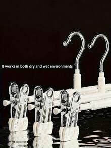 10 Adjustable Clothes Hangers With Clips, Non-Slip Space-Saving Metal Hangers For Pants, Skirts, And All Garments - Keeps Clothes Tidy And Organized - Multicolor - View 6