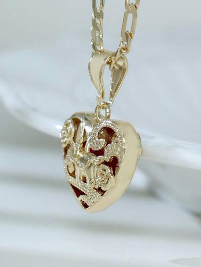 1 pieza Collar con colgante de elefante y tortuga con incrustaciones de circonita hueca en estilo bohemio, cadenas de oro para bautizo, unisex cristiano de oración