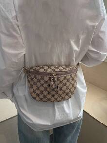 新款复古印花时尚大容量单肩斜挎包腰包 - 彩色 - 查看 1