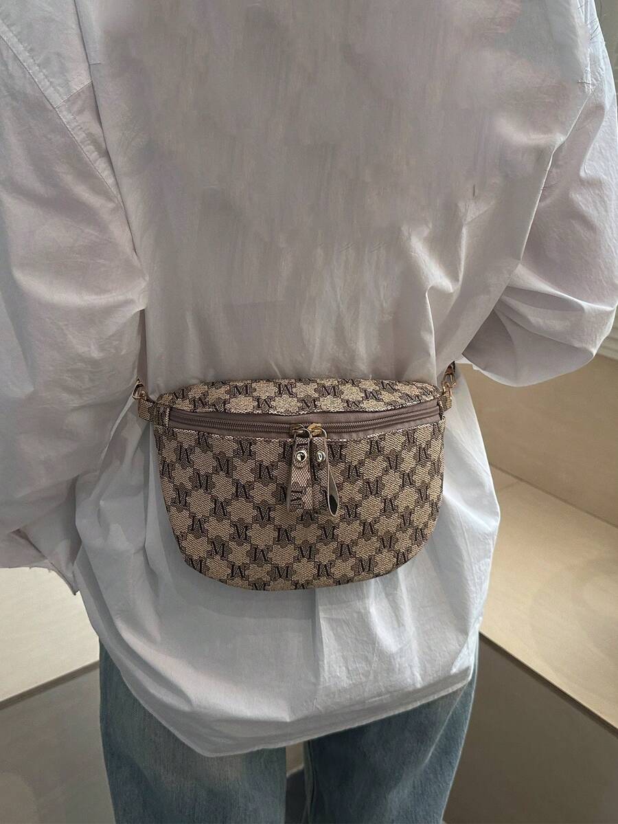 新款复古印花时尚大容量单肩斜挎包腰包 - 彩色 - 查看 1