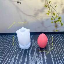 1个3D足球、篮球、橄榄球、排球、棒球造型蜡烛模具，硅胶蜡烛制作模具 - 白色 - 查看 10