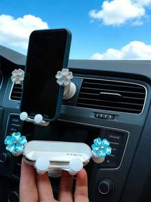 车载手机支架，爱车五瓣花车载支架，车载出风口支架，手机导航固定支架 - 彩色 - 查看 7
