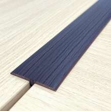 1pc Molding Floor Transition Strip For Tile To Laminate/Vinyl And Carpet, PVC Flat Divider Strip For Joining Flooring Gaps, Self Adhesive Vinyl Floor Edge Strip Wood Grain Finish - Cuttable - C - View 12