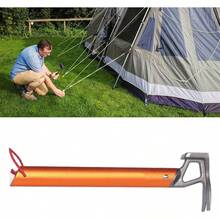 Schwerer Camping Krallenhammer, Zeltheringe-Hammer aus rostfreiem Stahl mit Ochsenhorn-Kopf, Multifunktions-Bau- und Camping-Hammer für Wandern, Rucksackreisen, Gartenpflege (Orange) - Orange - Übersicht 2