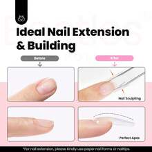 Beetles HEMA-Free Hard Gel For Nails - 9 In 1 Clear & Jelly Nude UV LED Sculpting Gel, Nail Extension & Repair With Flat Brush, High Hardness Manicure For Pros & Women - 1 chiếc thạch hồng không chứa HEMA - Xem 4