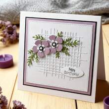 1pc Creative Grid & Flower Metal Cutting Dies, Suitable For Scrapbooking, Embossing Templates, And Handmade Greeting/Gift Cards - A - View 2