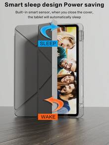 1个透明亚克力Y型可折叠支架保护套，适用于iPad 11英寸（A16 2025），多角度支架带笔槽，防刮防弯折亚克力后盖，适用于iPad Air 11英寸（M3 2025），磁吸自动休眠/唤醒，简约/休闲/经典设计，适用于iPad Mini 6/7、iPad Air 9.7英寸、10.2英寸（第7/8/9代）、iPad Air 3 10.5英寸、iPad Air 4/5/6（第10代，2022款，10.9英寸）、iPad Pro 11英寸、iPad Air 11英寸（M2）、iPad Air 13英寸（M2）、iPad Pro 11英寸（M4），灰色 - 淺灰色 - 查看 6