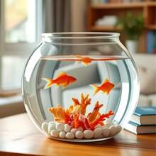 Round Plastic Fish Tank, One-Piece High Transparency Anti-Drop Unbreakable, Imitation Glass Desktop -Tank For Living Room - View 2