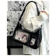 Y2k Harajuku Shoulder Bag Women Korean Transparent Ita Bag School Crossbody Bag Female Japanese Designer Preppy Handbag Purse - 紅色 - 查看 6