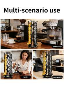 1pc Rotating Capsule Holder, Capsule Dispenser Display Stand Holds 32 Capsules, 360 Degree Rotatable Capsule Rack - Multicolor - View 8