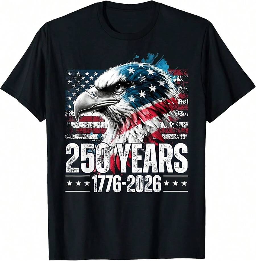 250th Anniversary United States Birthday T-Shirt - màu đen - Xem 1