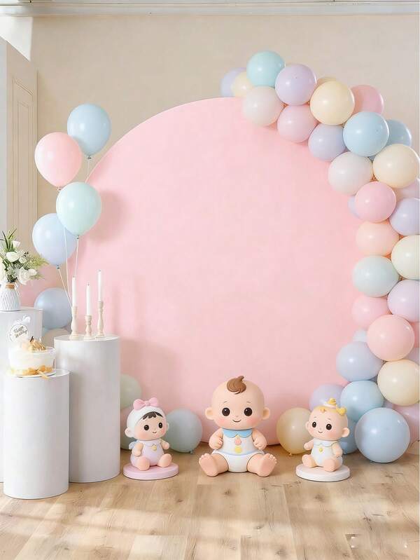 1 tấm phông nền tròn màu hồng, đường kính 200/220cm, trang trí đám cưới, phông nền kỷ niệm, trang trí lễ cưới và tiệc tùng, trang trí tiệc đính hôn, trang trí tiệc sinh nhật, trang trí tiệc mừng em bé chào đời, phông nền chụp ảnh, đồ dùng cho tiệc mừng em bé chào đời, trang trí tiệc tiết lộ giới tính.