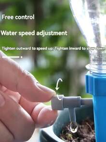 16 Piece Set Of Automatic Self-Priming Drip Irrigation System With Timed Watering And Adjustable Flow Function - Leak Proof Set, Suitable For Potted Plants, Flower Beds, Greenhouses -/Automatic Watering System - Upgraded Version - View 5