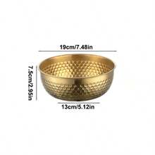 1件/3件装不锈钢金/银锤纹沙拉碗，蔬果搅拌碗，烘焙工具碗，韩式商用餐碗，意面碗，冷面碗，酱料碗，厨房用具 - 彩色 - 查看 11