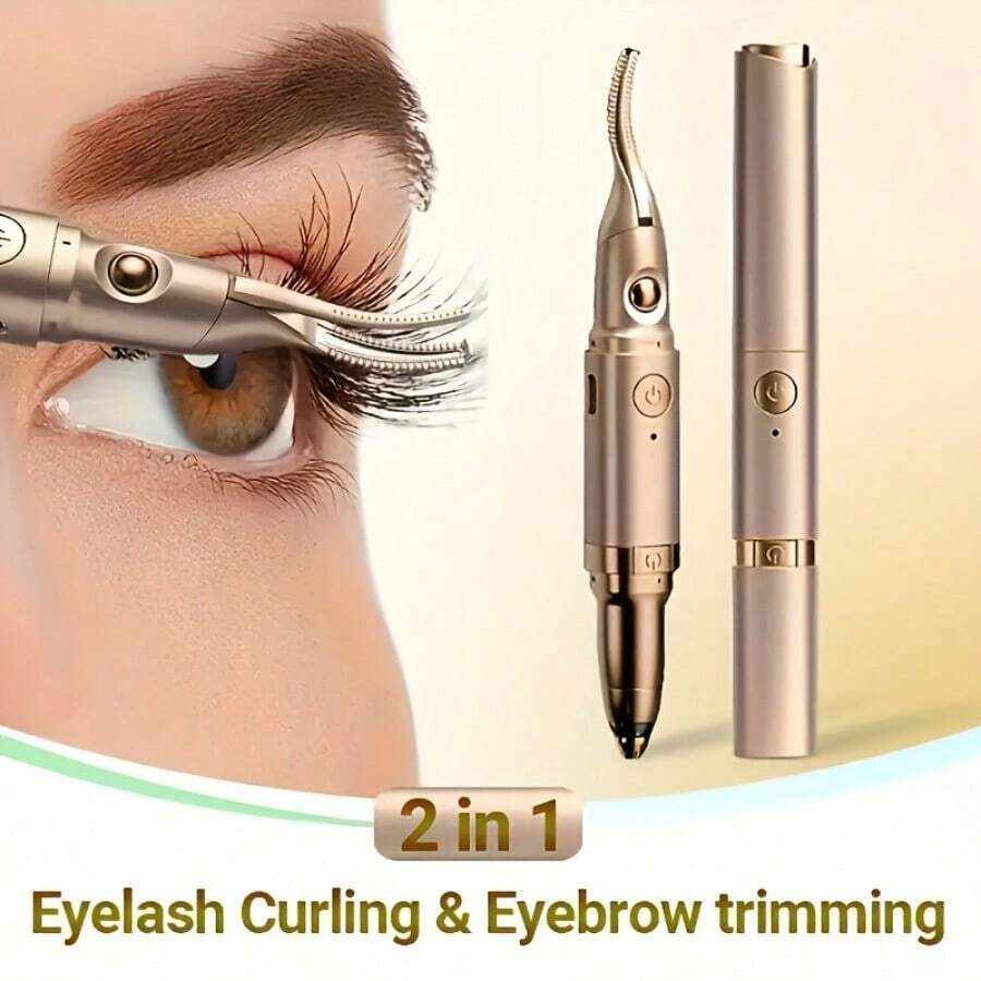 RAF 2-In-1 Electric Eyelash Curler & Eyebrow Trimmer, Temperature Control, Anti-Scald, Curl & Shape, Personal Care Appliance