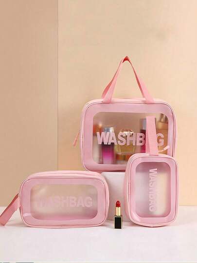 大容量便携式化妆包，双层旅行洗漱收纳包，防水游泳淋浴收纳袋，男女通用