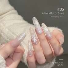 10毫升/瓶 2026新款闪亮钻石指甲油，夏季美甲美白，精致闪耀超亮冰透明不暗沉红蓝绿钻石闪粉凝胶指甲油，白色指甲，粉色指甲，UV固化美甲用品 - 彩色 - 查看 8