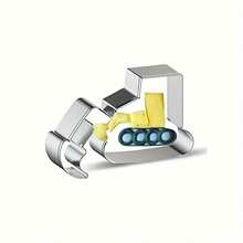 1pc Stainless Steel Train, Tractor, Bus, Airplane, Excavator Shaped Cookie/Cake Mold DIY - View 13