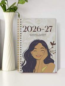 1 cuốn sổ kế hoạch tháng tối giản 2026-2027, khổ A5, kèm 3 sticker, lịch tuần/ngày 24 tháng, xem lịch tháng, không gian viết và ghi chú rộng rãi, sổ kế hoạch cho học sinh, bắt đầu từ tháng 1 năm 2026, đồ dùng học tập, phụ kiện bàn làm việc văn phòng, quà năm mới 2026. - Màu tím - Xem 15